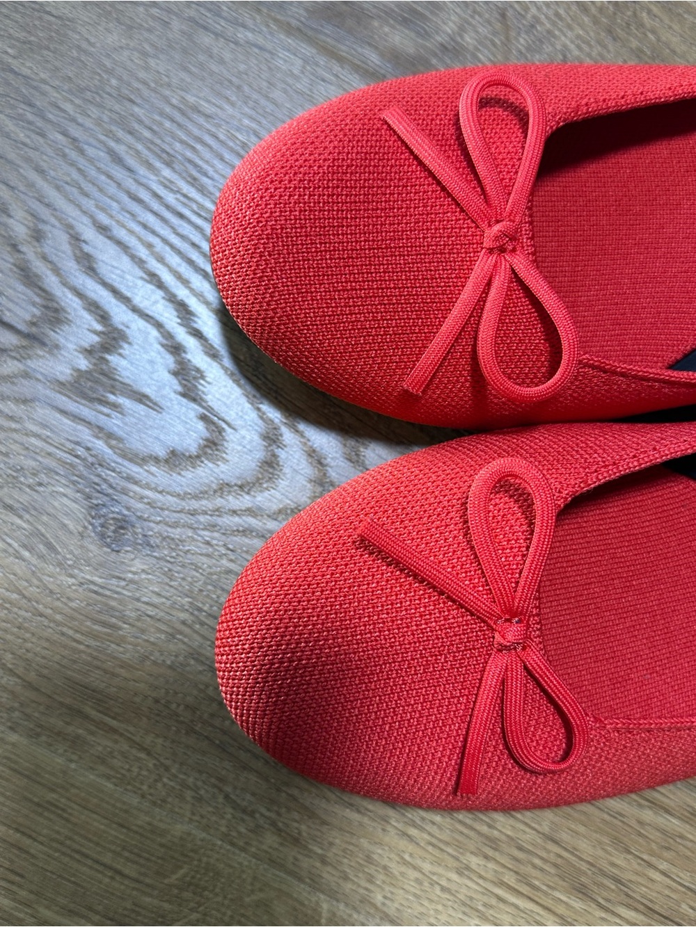 Rothy's Glamour Red Ballet Flats with Bow 9M - Picture 6 of 6